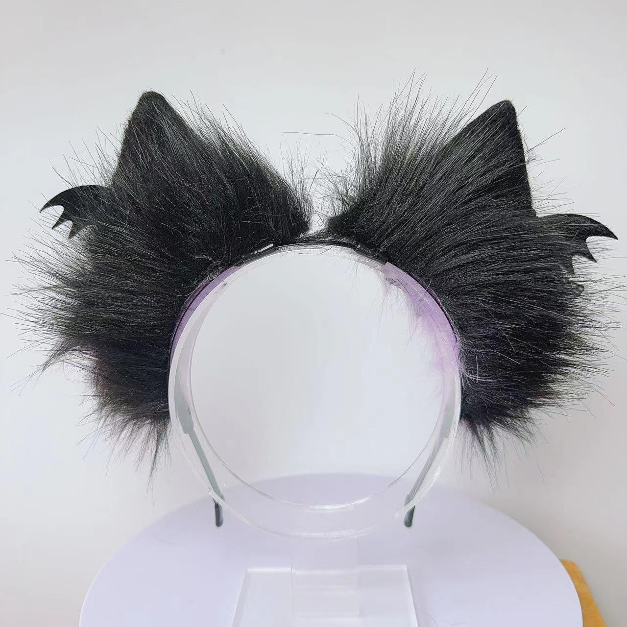 Ekwikzz Punk Cat Ears Headband, Cosplay Clips BL Bow SI Bell LOVE PU Gem BP