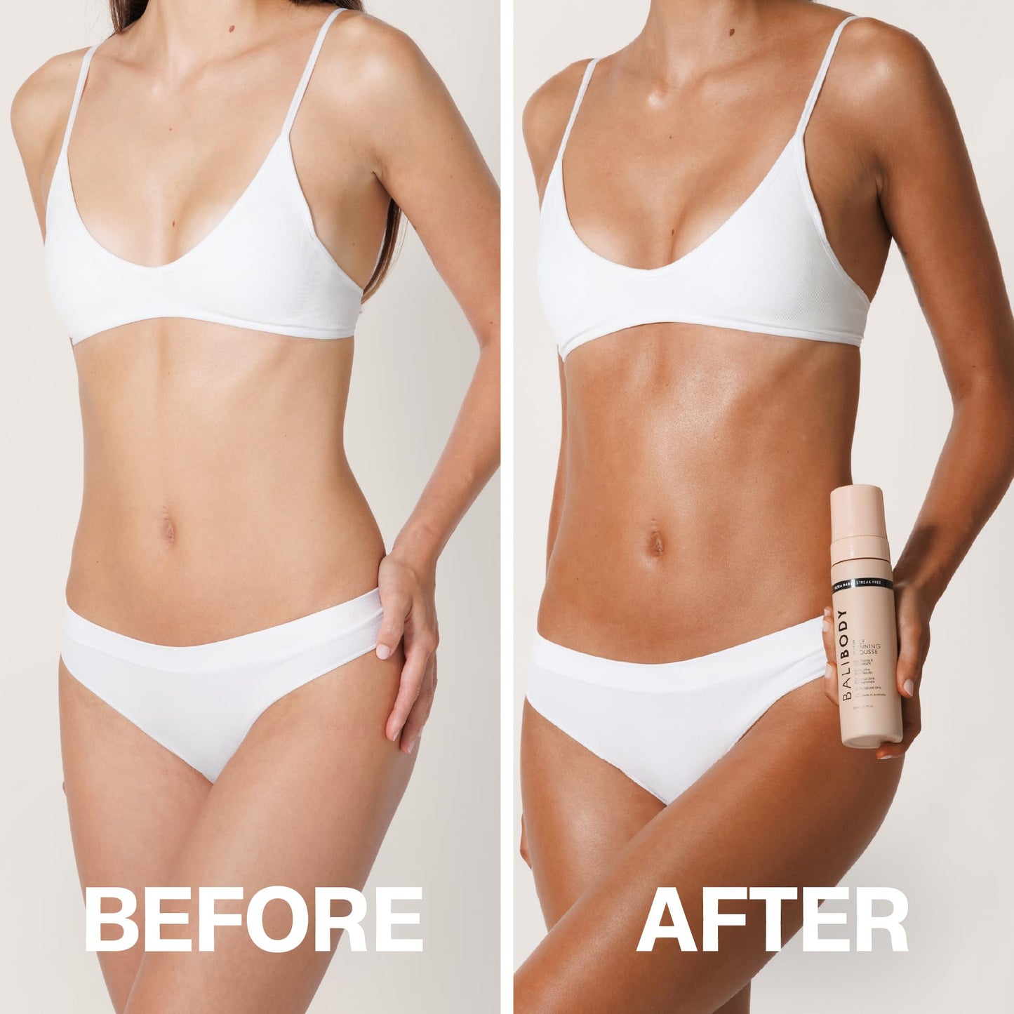 Bali Body Ultra Dark Self-Tanning Mousse + Mitt Bundle | Deep Looking Perfect Bronzed Shade | Streak-Free Green Based Tinted Self-Tanner + Reusable Stain-Free Tan Applicator | Vegan, Cruelty Free
