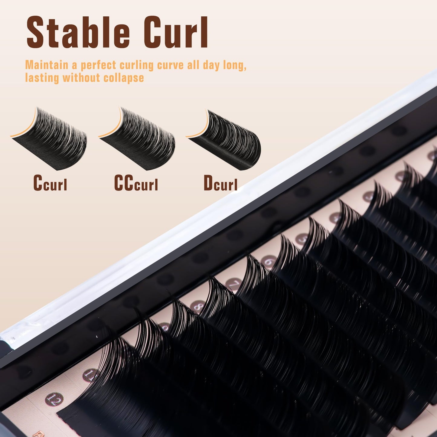 Classic Volume Lash Extension, 0.15 C Curl 14-20mm Mixed Eyelash Extension Lash Trays, Super Matt Black Individual Lash Extensions for Professional Salon Use