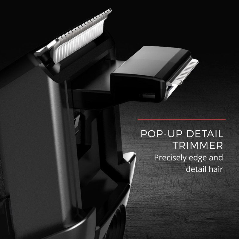 Remington Beard Trimmer for Men, Cordless Groomer, Ceramic-Coated Blades, Adjustable Zoom Wheel (1–18mm), 9 Length Settings, Pop-Up Detail Trimmer, Rechargeable