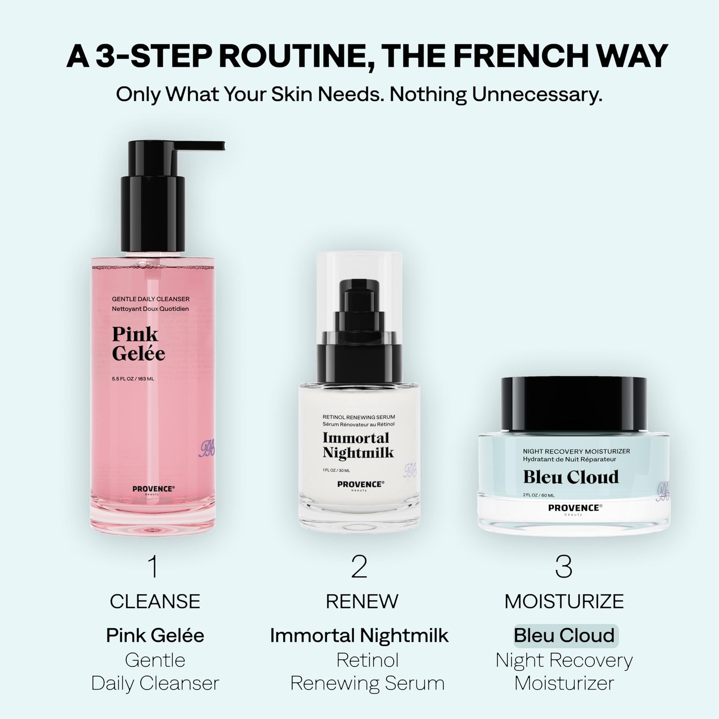 Provence Beauty Bleu Cloud Night Moisturizer – Hydrating Night Cream for Face, Anti-Aging Nighttime Moisturizer for All Skin Types 2Fl Oz