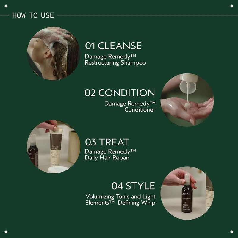 Aveda Damage Remedy Shampoo - Repair & Strengthen Damaged Hair with Quinoa Protein | 8.5 Fl Oz