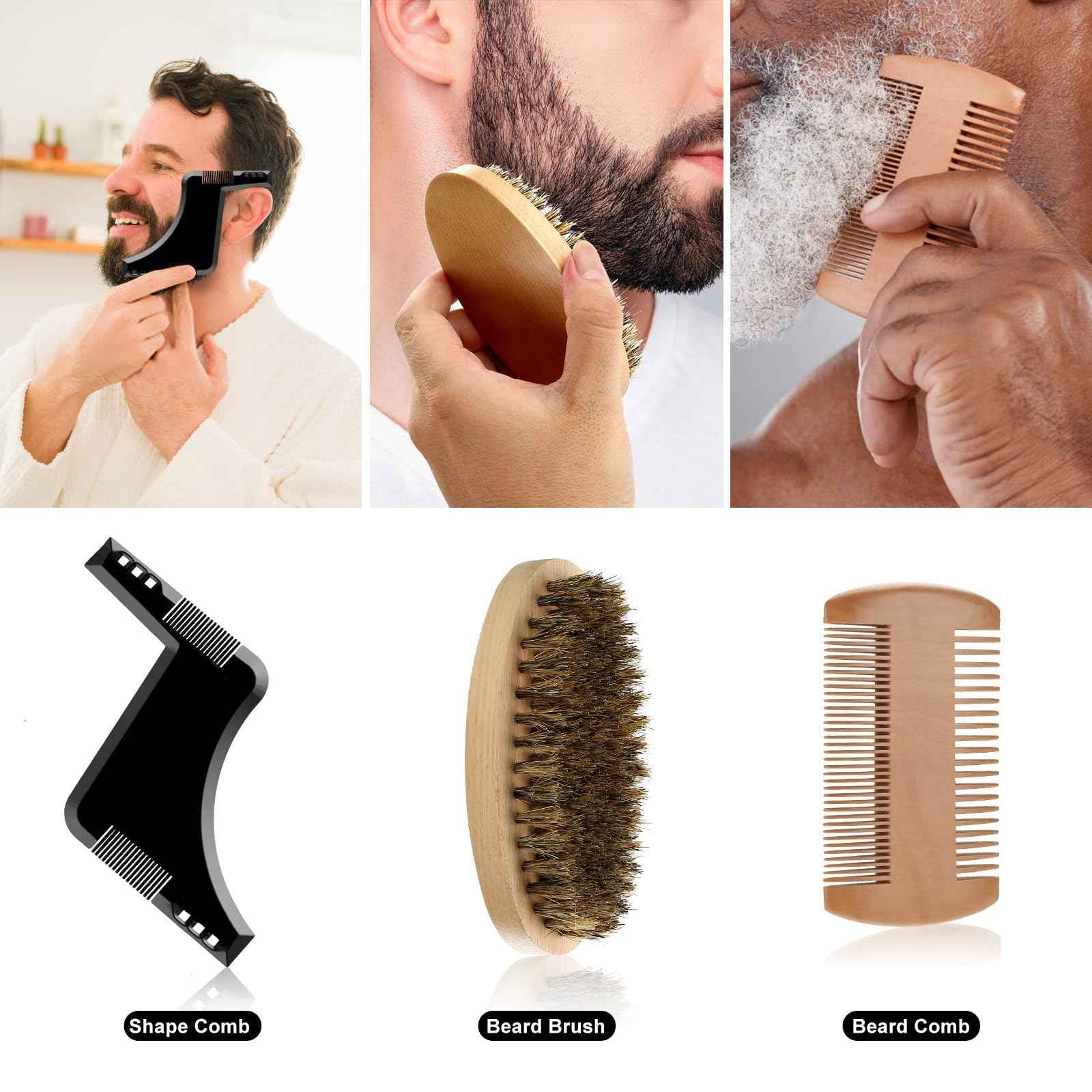 Beard Care Kit Gifts for Men, 9 Pcs Beard Grooming Kit, Beard Club Kit is a Unique Men's Gifts for Dad Husband Boyfriend, Father's Day Anniversary Birthday Wedding Christmas Gift Ideas for Him Boss