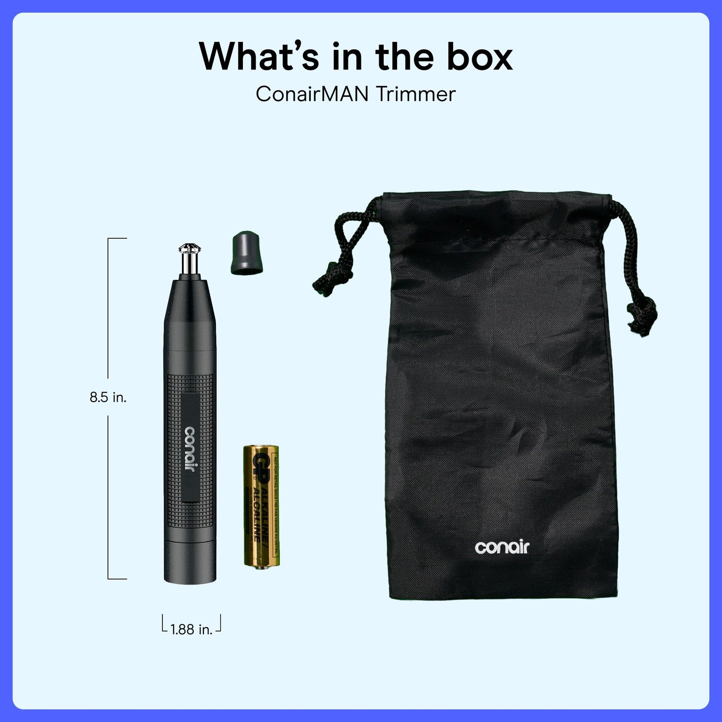 CONAIR Trimmer Eyebrow Nose Ear Cordless Male Human