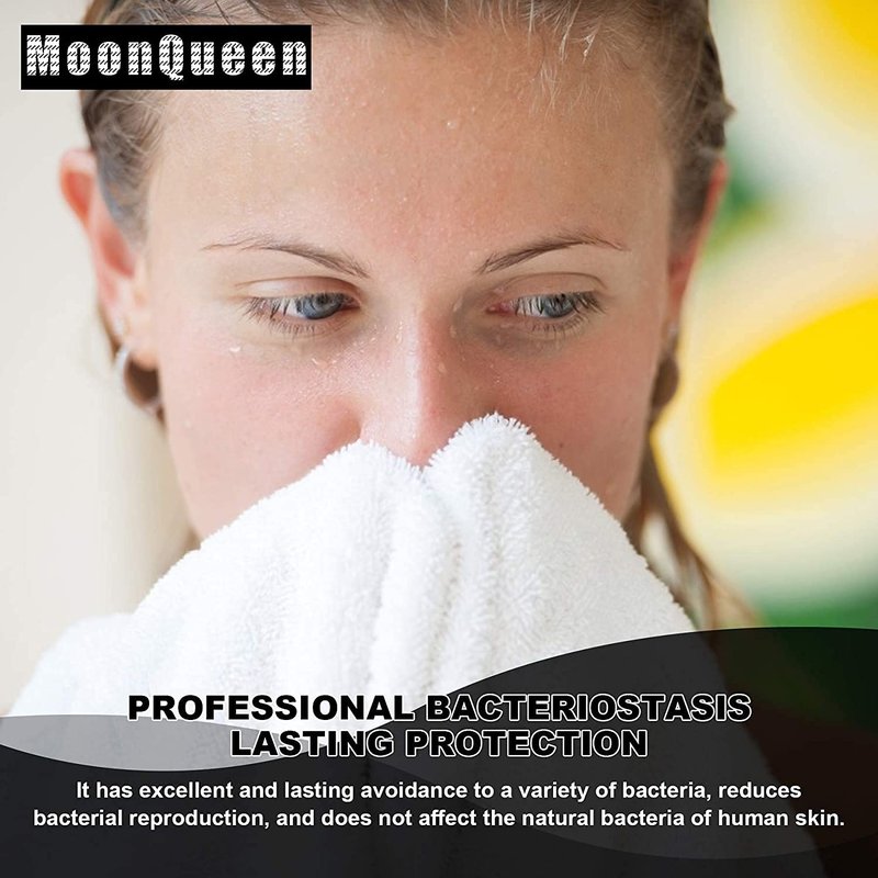 Moonqueen Microfiber Face Towels - Soft Makeup Remover Cloths | 30 Pack, White-Grey