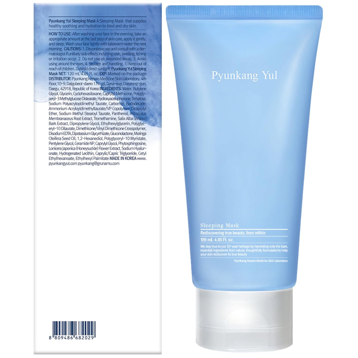 Pyunkang Yul PKY Sleeping Mask for Creating Moisture Barrier during Night, Ceramide and Hyaluronic Acid for Skin Hydration, Zero Irritation, Korean Skincare (4.05 Fl. Oz, 120ml)