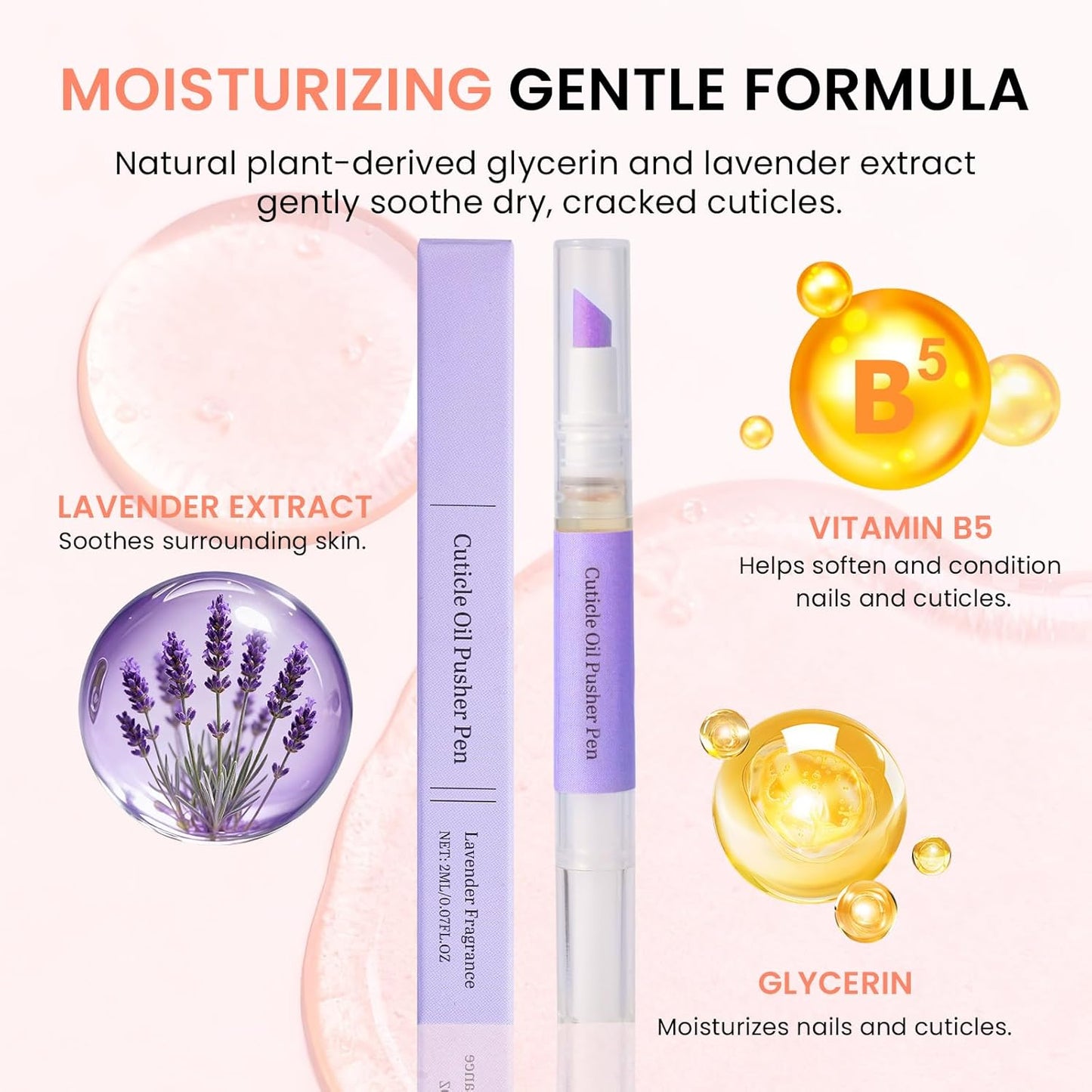 Cuticle Pusher Oil Pen - 2-in-1 Moisturizing Cuticle Remover & Repair Tool | 2ml for Healthy Nails