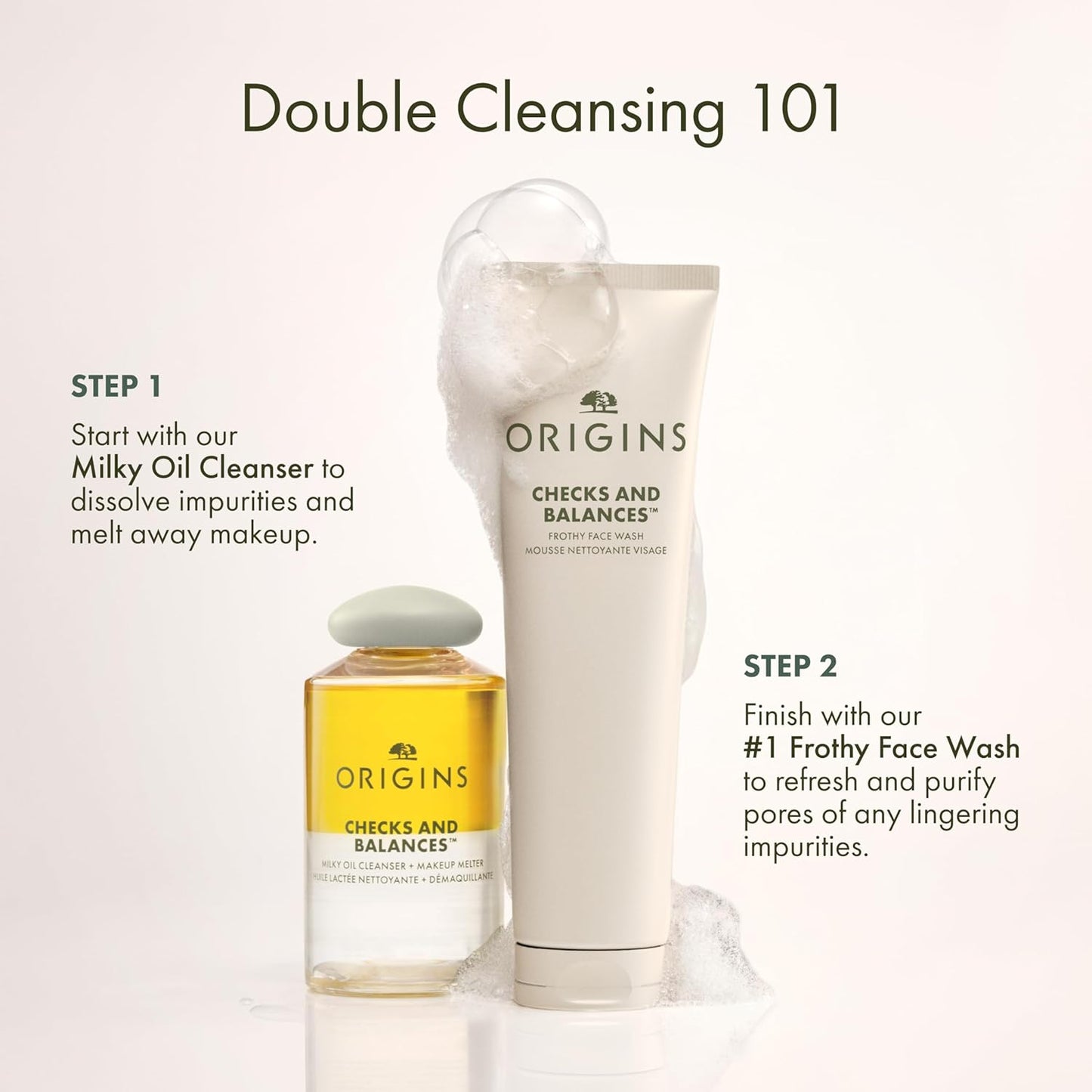Origins Frothy Face Wash - Gentle Foaming Cleanser for All Skin Types | 6.7 oz