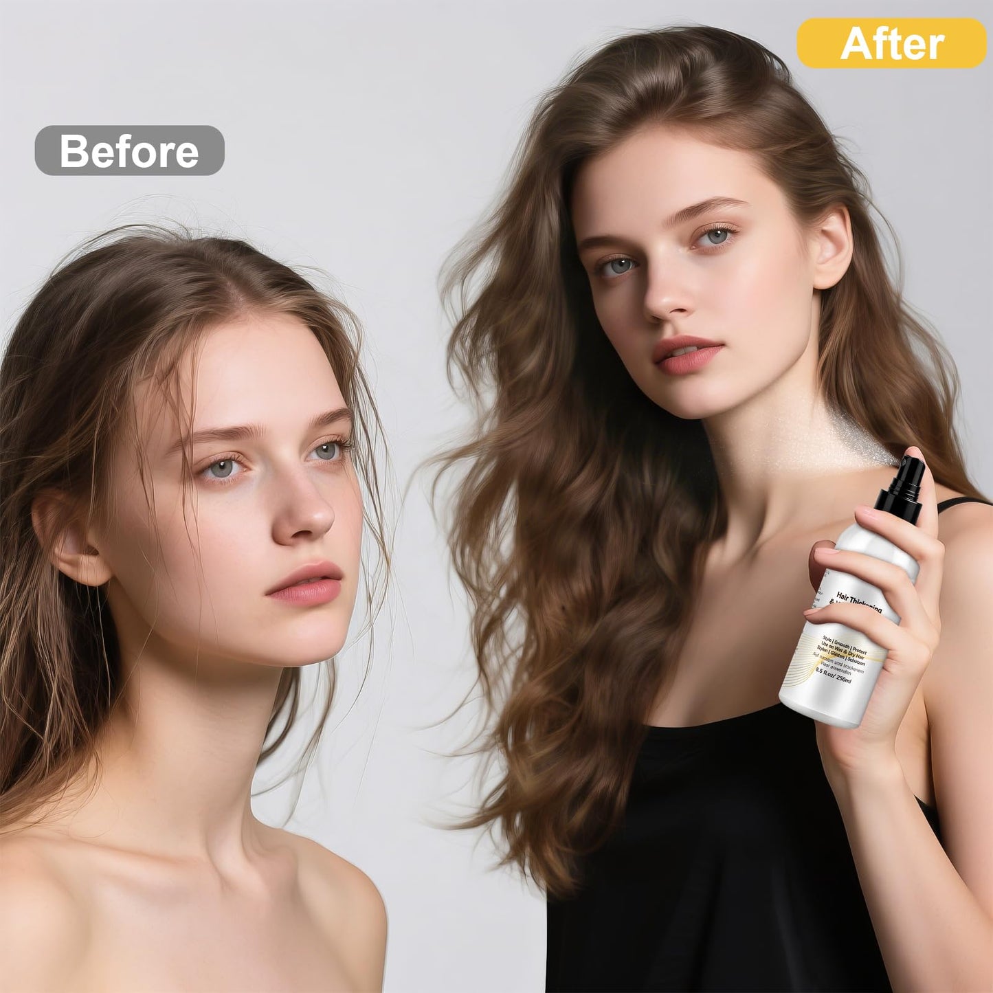 GARPGONA Hair Thickening & Voluming Spray (8.5 oz), Recommended Texture Spray for Fine Hair Women & Men, Organic Ingredients, Protects, Strengthens & Repairs