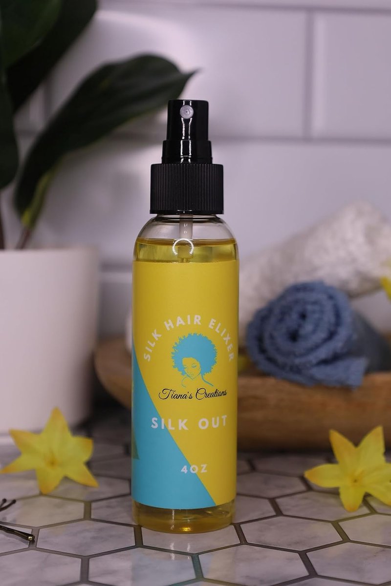 Silk Elixir Hair Treatment - Grapeseed & Sunflower Heat Protector for Frizz Control | 4 OZ
