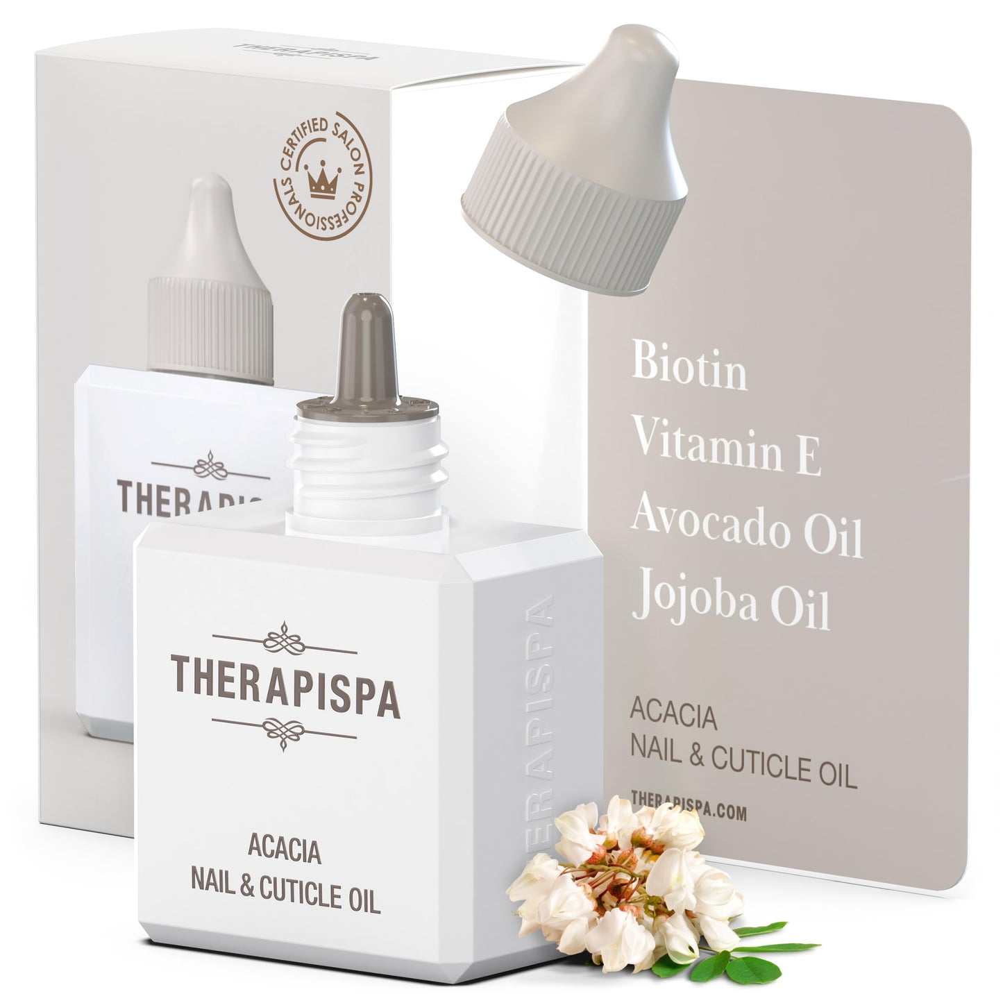 THERAPISPA Nail & Cuticle Oil with Avocado, Jojoba, Biotin & Vitamin E – Promotes Nail Growth, Strengthens & Repairs Dry, Brittle Nails & Cuticles