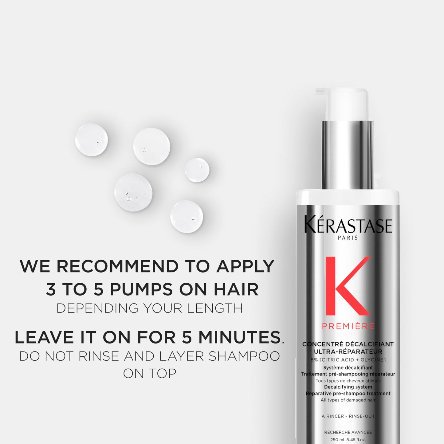 Kerastase Premiere Repair Pre-Shampoo Treatment For Damaged Hair - Dual-Action for Stronger Hair, Repairs Damage & Calcium Build-Up, 93% Less Breakage, With Citric Acid