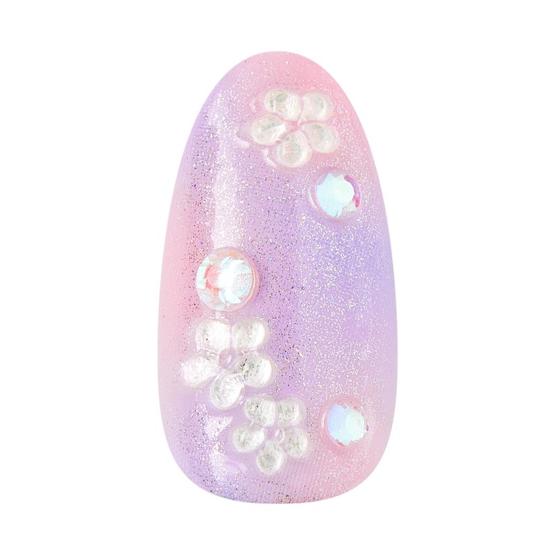 Kiss Impress No Glue Mani Press On Nails, Design, 'Pick Me First', Pink, Medium Size, Oval Shape, Includes 30 Nails, Prep Pad, Instructions Sheet, 1 Manicure Stick, 1 Mini File