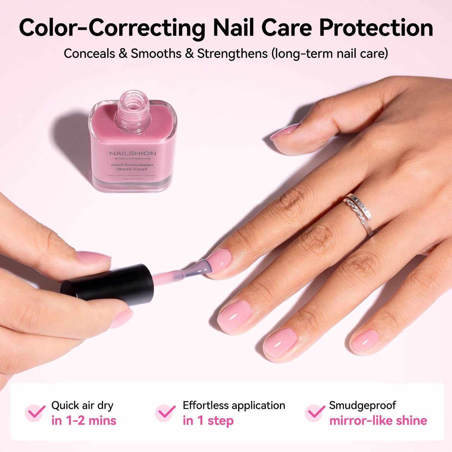 Nailshion Base Coat,Quick Air Dry