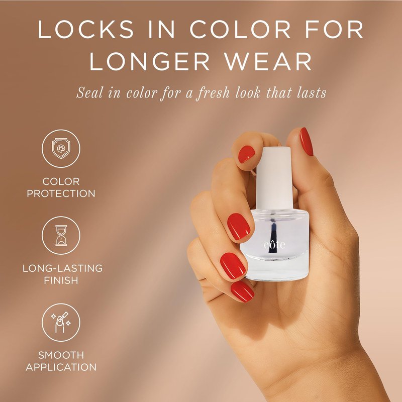 Cote Beauty Quick Dry Nail Polish Top Coat, Glossy Finish, Chip-Resistant & Long-Lasting Clear Nail Polish Top Coat, Vegan & Cruelty-Free, 0.27 fl oz (8 ml)