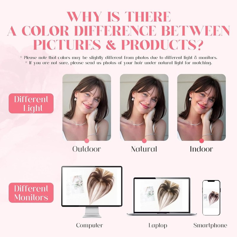 Clip-In French Bangs - 100% Real Human Hair, Hand-Tied 3D Design | Medium Brown, 5 Inch Length