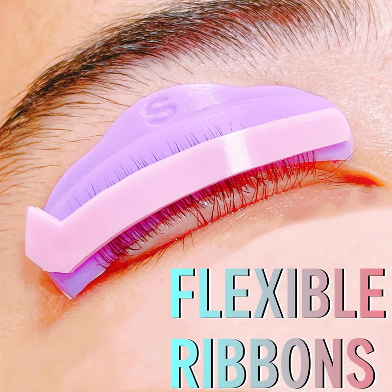 Liber Beauty Lash Lift Ribbon Self Sticky Eyelash Lift Rods Covers Silicone Pads Curlers 8 Piece Soft Stripes Lash Lift Tool Flexible Silicone Perm Roller