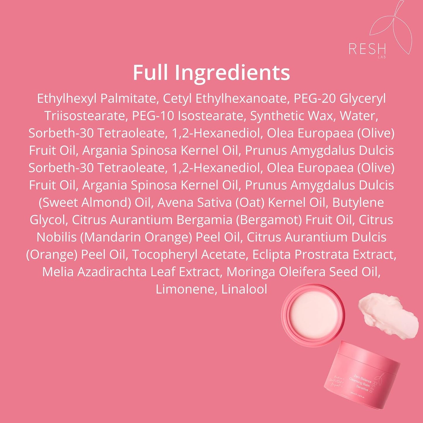 Cleansing Balm for Sensitive Skin - Hypoallergenic Makeup Remover with Sweet Almond & Moringa Oil | 100ml Hydrating Cleanser