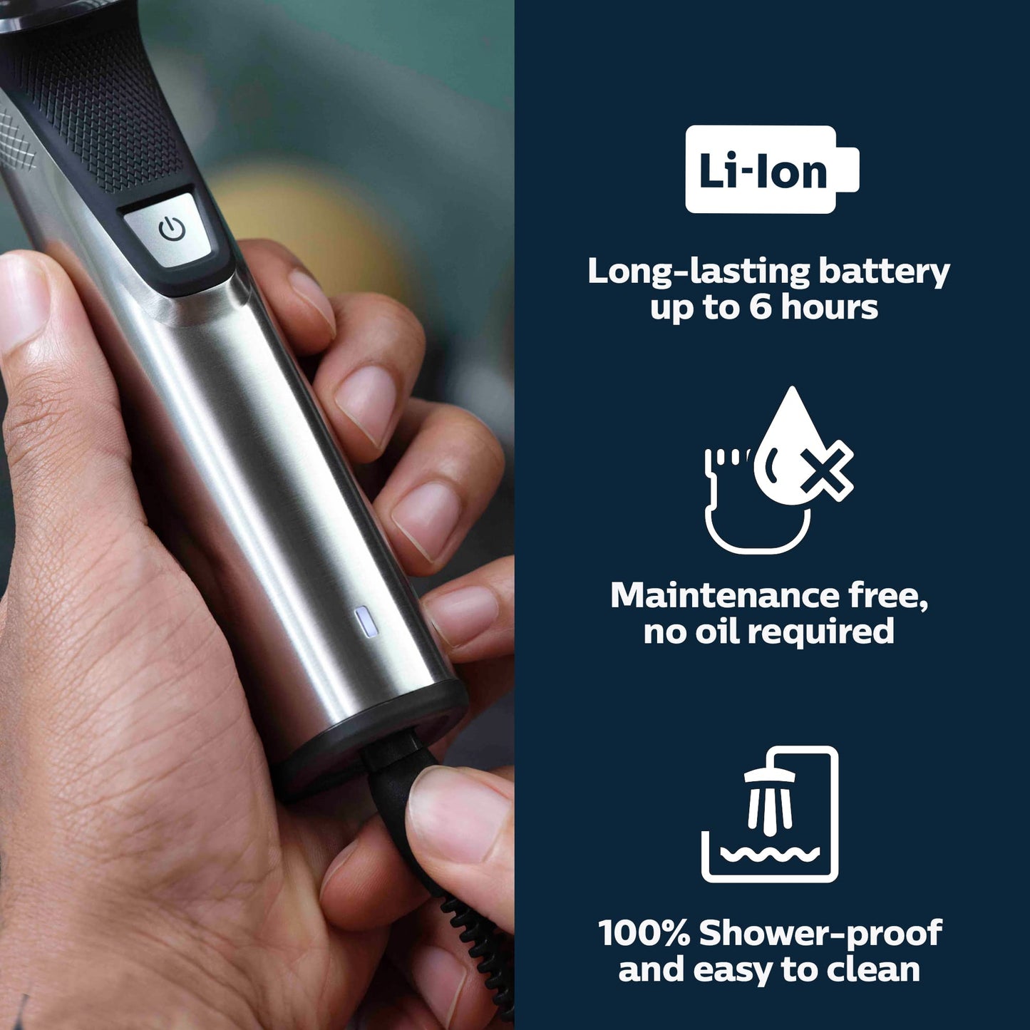 PHILIPS Norelco Multigroom 9000 Series MG9740-18-in-1 Precision Trimmer for Face, Head, and Body with Titanium Blades, 6-Hour Battery Life, and Showerproof Design, Packaging May Vary (Renewed)