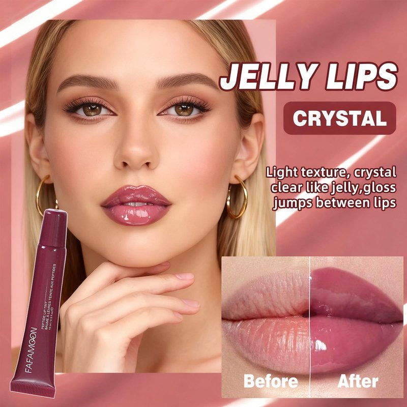 DENESTUP Lip Jam Hydrating Lip Gloss | Glitter Glossy Plumping Lipgloss | High Shine Glass Finish Nude Colors Shiny Jelly Liquid Lipstick for Women (5 Colors Set)