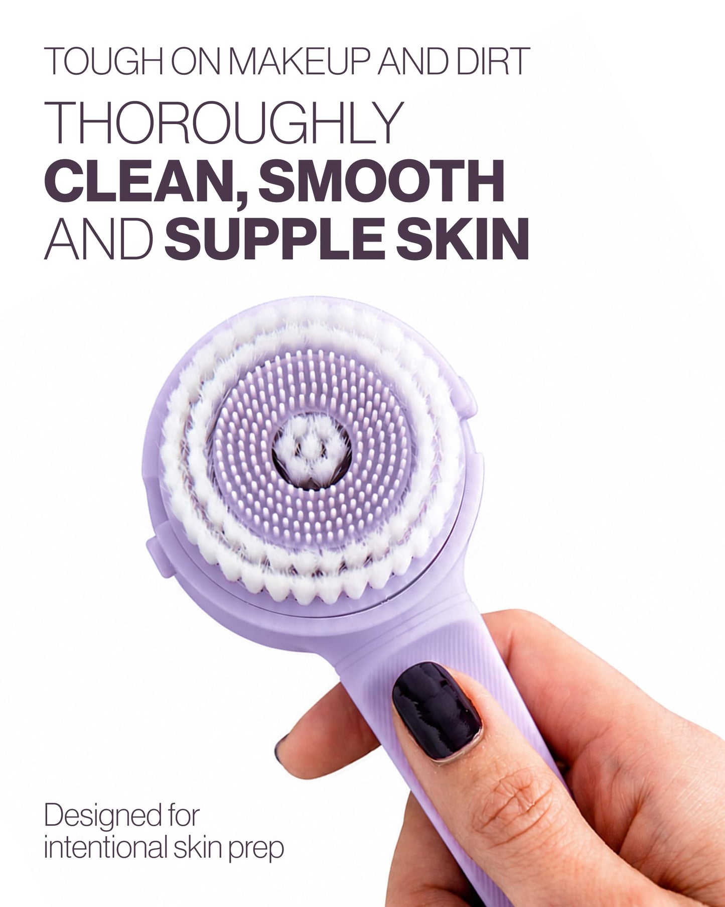 Anisa Beauty Cleansing Brush | Gentle Facial Exfoliator with Soft Synthetic Fibers & Flexible Silicone for Deep Cleansing | Vegan & Cruelty-Free