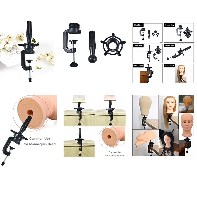 RUISIMEI Bald Mannequin Head Male Professional Cosmetology Manikin Head for Wig Making, Display wigs, eyeglasses, hairs, T pins,with Free Clamp
