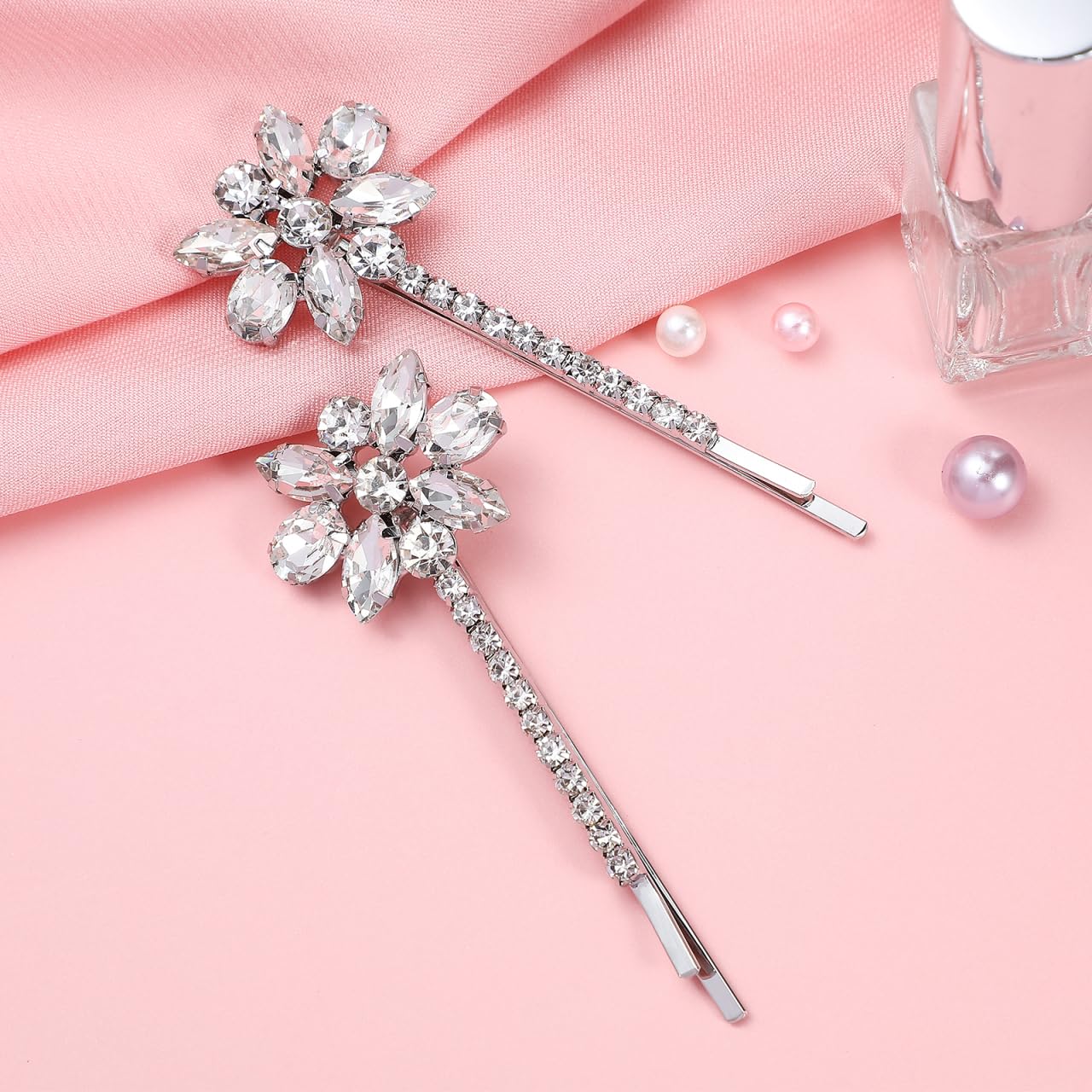 Lurrose Rhinestone Bobby Pins: Decorative Bobby Pins for Women's Hair - Bridal Hair Clip for Women Girls