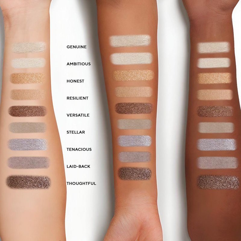 Mirabella - True To You Neutral Eye Makeup Palette, 17 Matte & Shimmer Neutral Eyeshadow Palette, Talc-Free Eyeshadow with 1 Primer Included, Highly Pigmented Eye Makeup, Nude