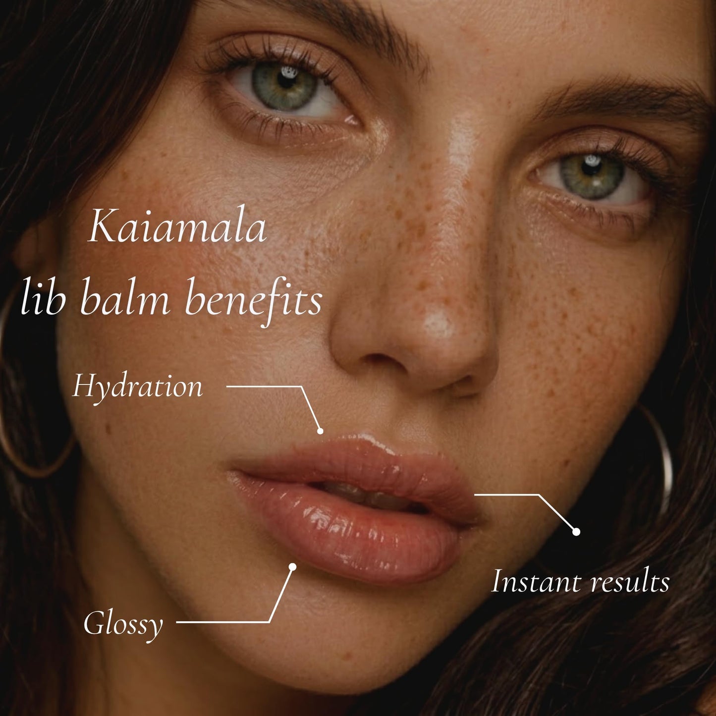 Kaiamala Moisturizing Lip Balm with Glossy Finish, Enriched with Hyaluronic Acid & Vitamin E - 0.5 fl.oz.