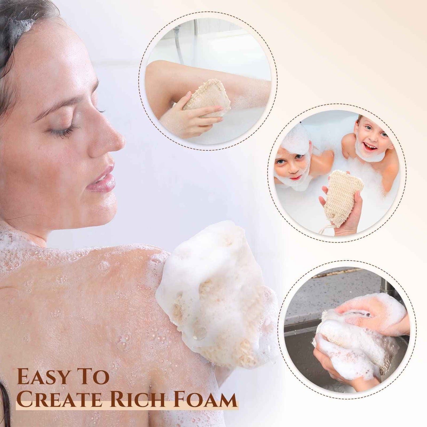 Rtteri 200 Pcs Soap Exfoliating Bag, Natural Sisal Soap Pouch Saver Body Shower Bar Mesh Body Net with Drawstring for Foaming and Drying