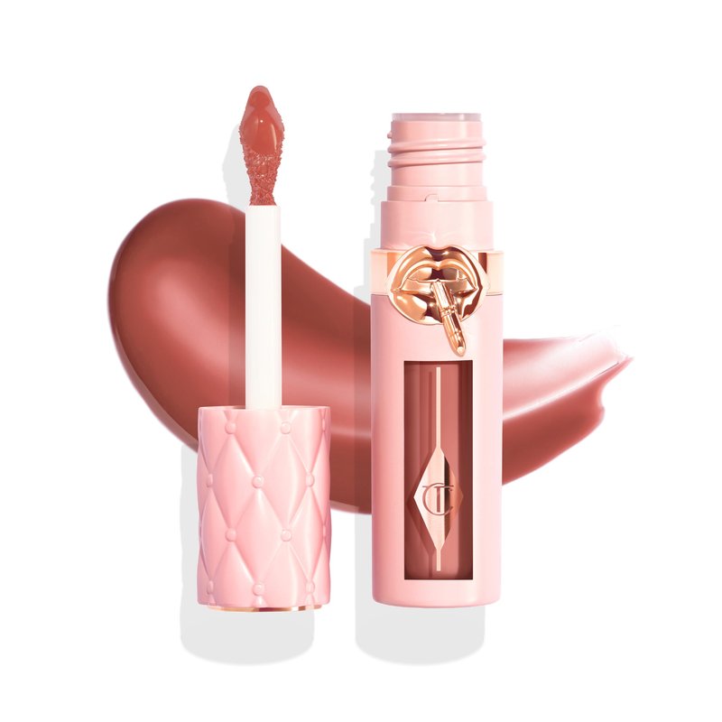 Charlotte Tilbury Pillow Talk Plumpgasm Lip Gloss - Hydrating Lip Plumper with Hyaluronic Acid & Plumpgasm Heat + Ice Technology for Juicy, Glossy Fullness - Medium/Deep