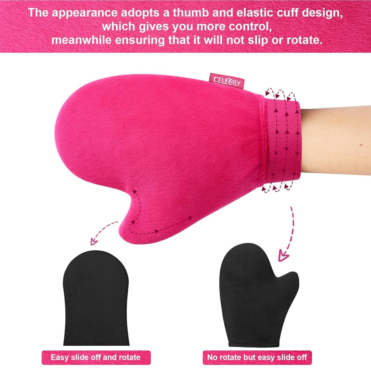 CeleCily Self Tanning Mitt Applicator Self Tanner Mitt Applicator Tanning Mitts Self Tanner Mit Self Tanning Glove For Self Tan Mitt Applicator Sunless Tanner Mitt Self Tanner Glove Self Tan Mit