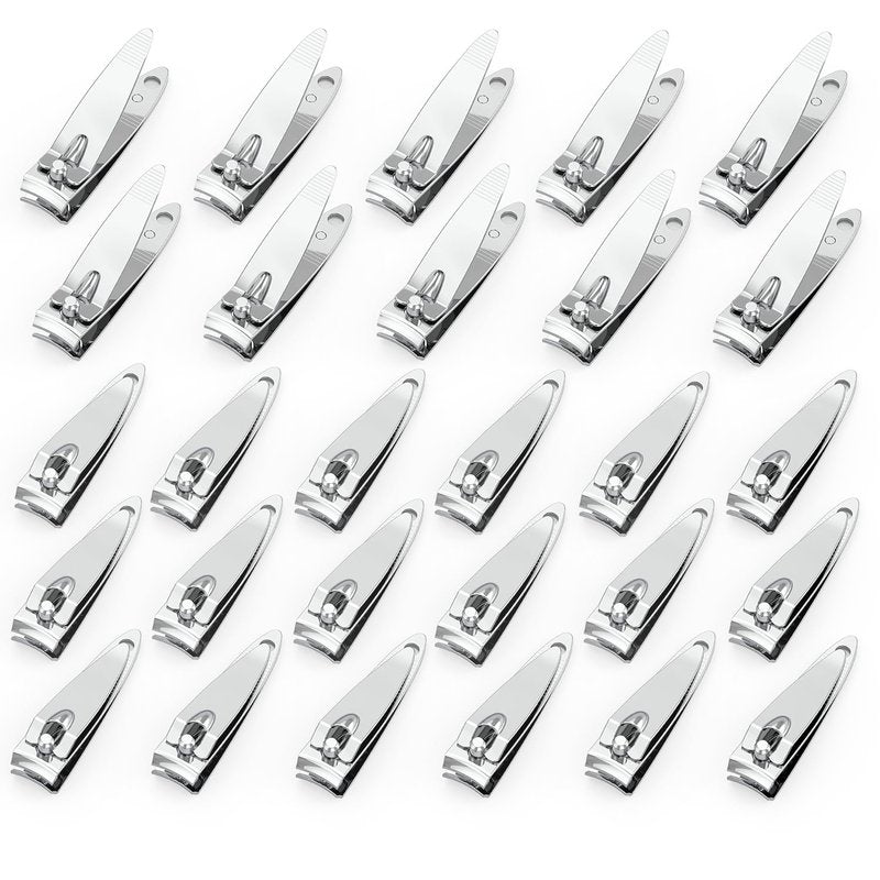 200 Pieces Nail Clippers Flat Toenail Clippers Stainless Steel Toenail Clippers Manicure Pedicure Sturdy Trimmer Set for Men and Women