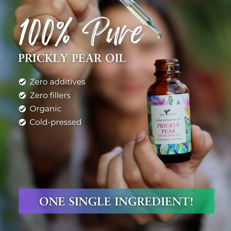 Prickly Pear Seed Oil - 100% Pure Cold Pressed Moisturizer for Skin, Hair & Nails | 1 oz