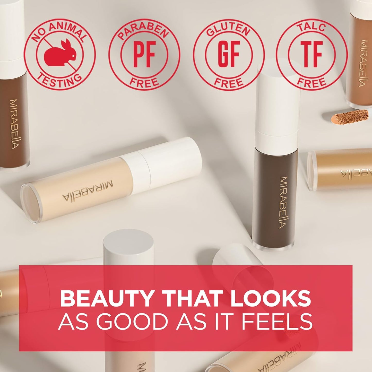 Mirabella Invincible Under Eye Concealer - Full Coverage Hydrating Formula for Dark Circles & Fine Lines | Fair F60