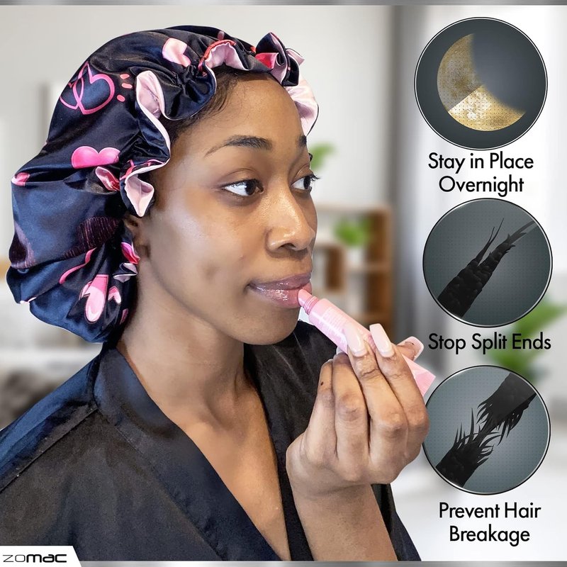 Facial Care Gift Set - Ambi Black Soap Cleansing Bar & Exfoliating Wash | Satin Bonnet Included