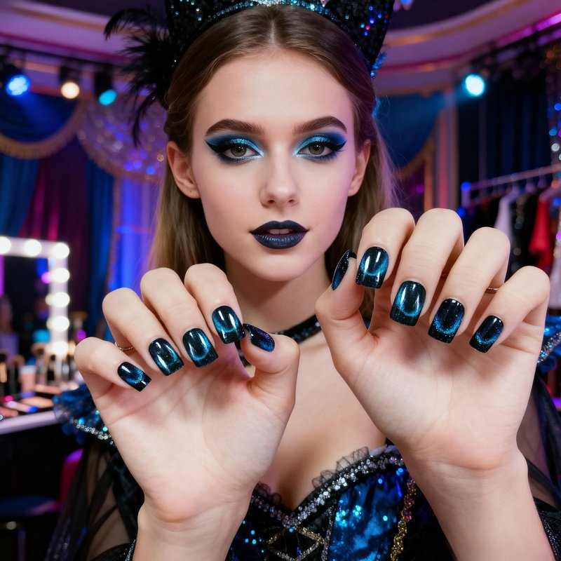 RUNE&SUKYCES Cat eye 150pcs 5 colors press on nails short,nail tips square,acrylic nail kit,fake nails,nails press ons,nail supplies,press ons,summer nails,nail kit acrylic set