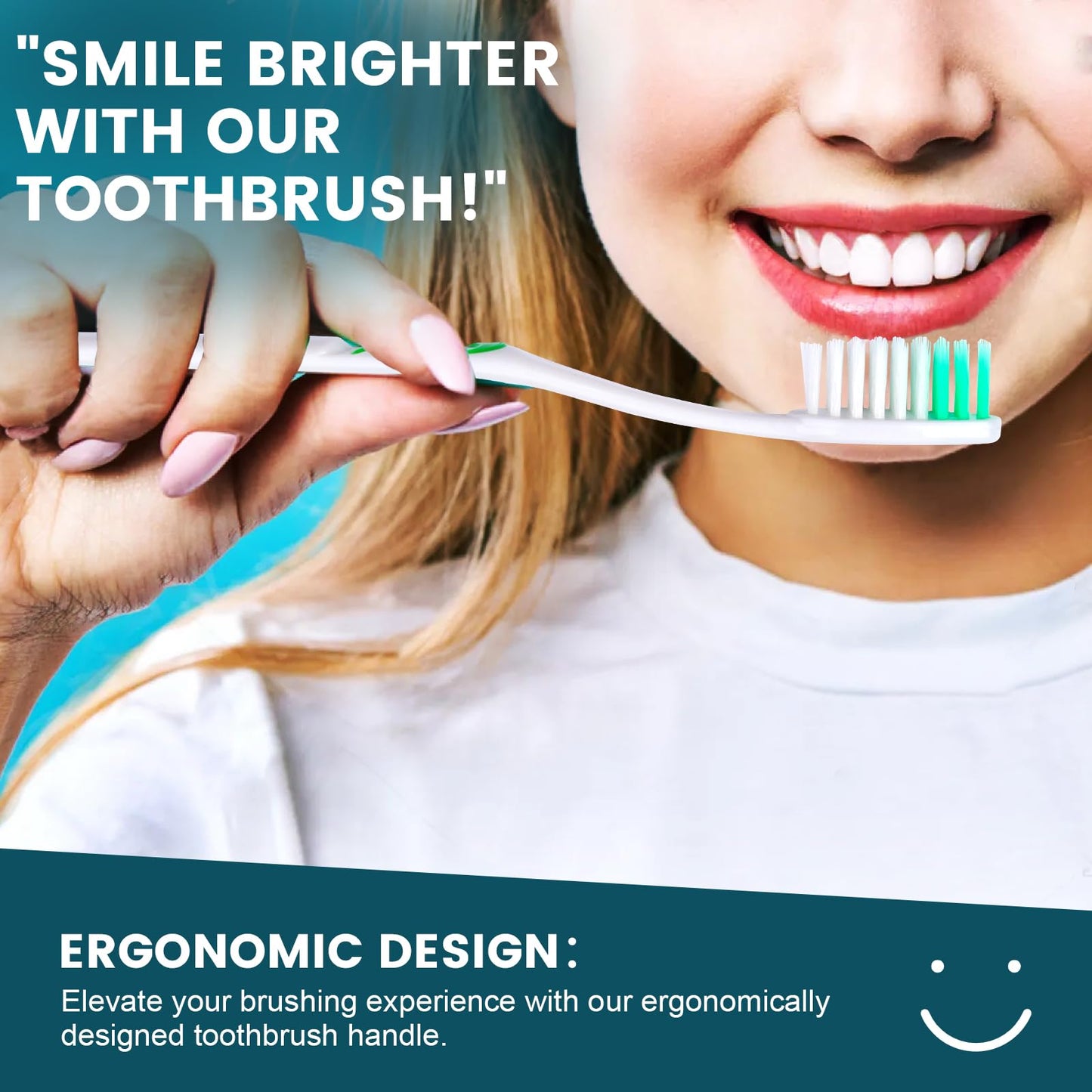 Navona 150 PCS Premium Individually Wrapped Bulk Toothbrush Pack, Disposable Toothbrushes, Kids Toothbrush, Medium Soft Bristle Toothbrushes, Ergonomics Handle, Perfect for Travel Hotel Donation