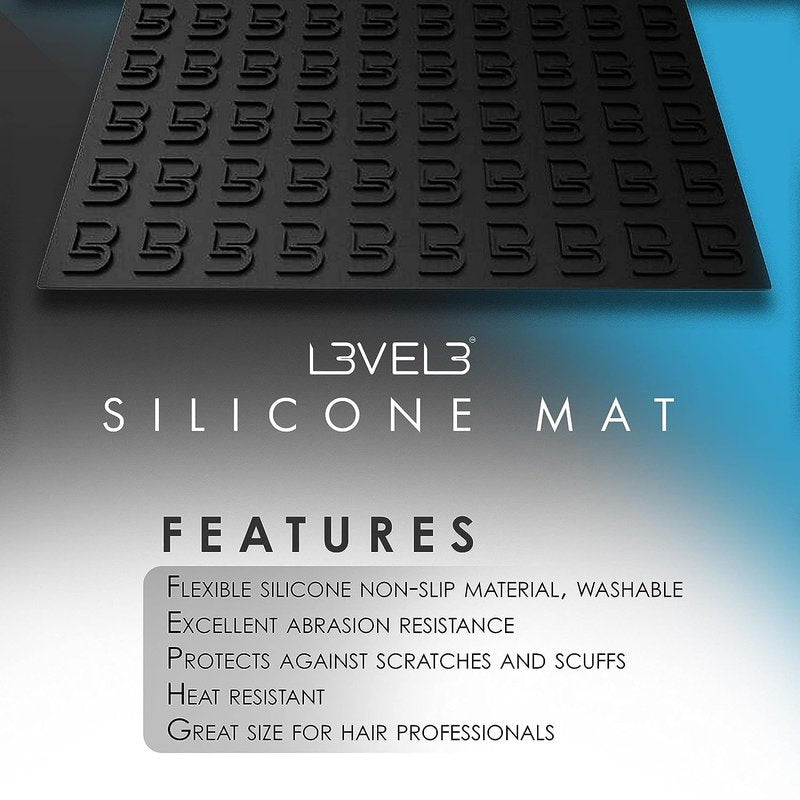 L3 Silicone Mat - Comfortable and Durable Non-Slip - Protects Against Scratches and Scuffs - Great for Barber and Hair Stylist Working Spaces (3 Pack)