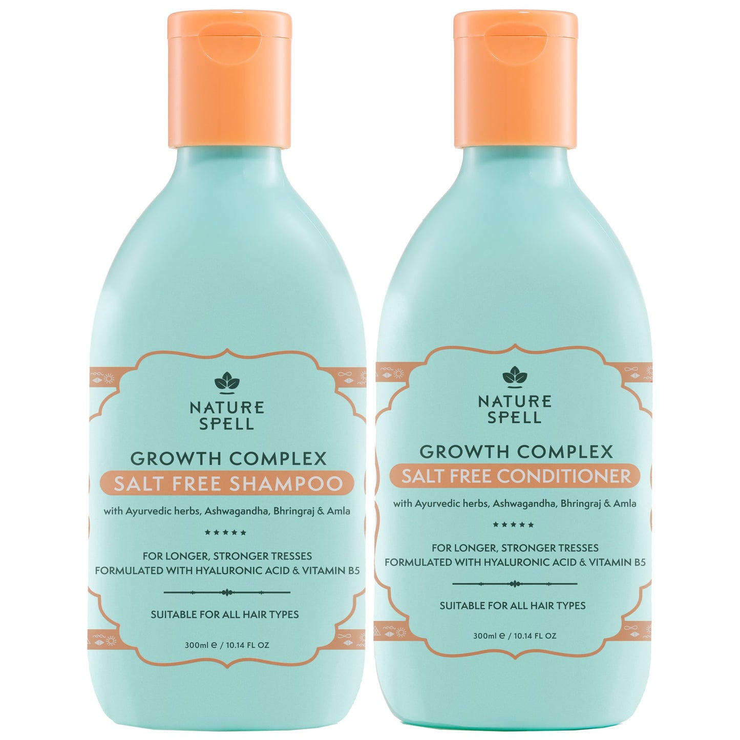 Nature Spell Hair Growth Shampoo and Conditioner Set, 10.14 Fl Oz x 2