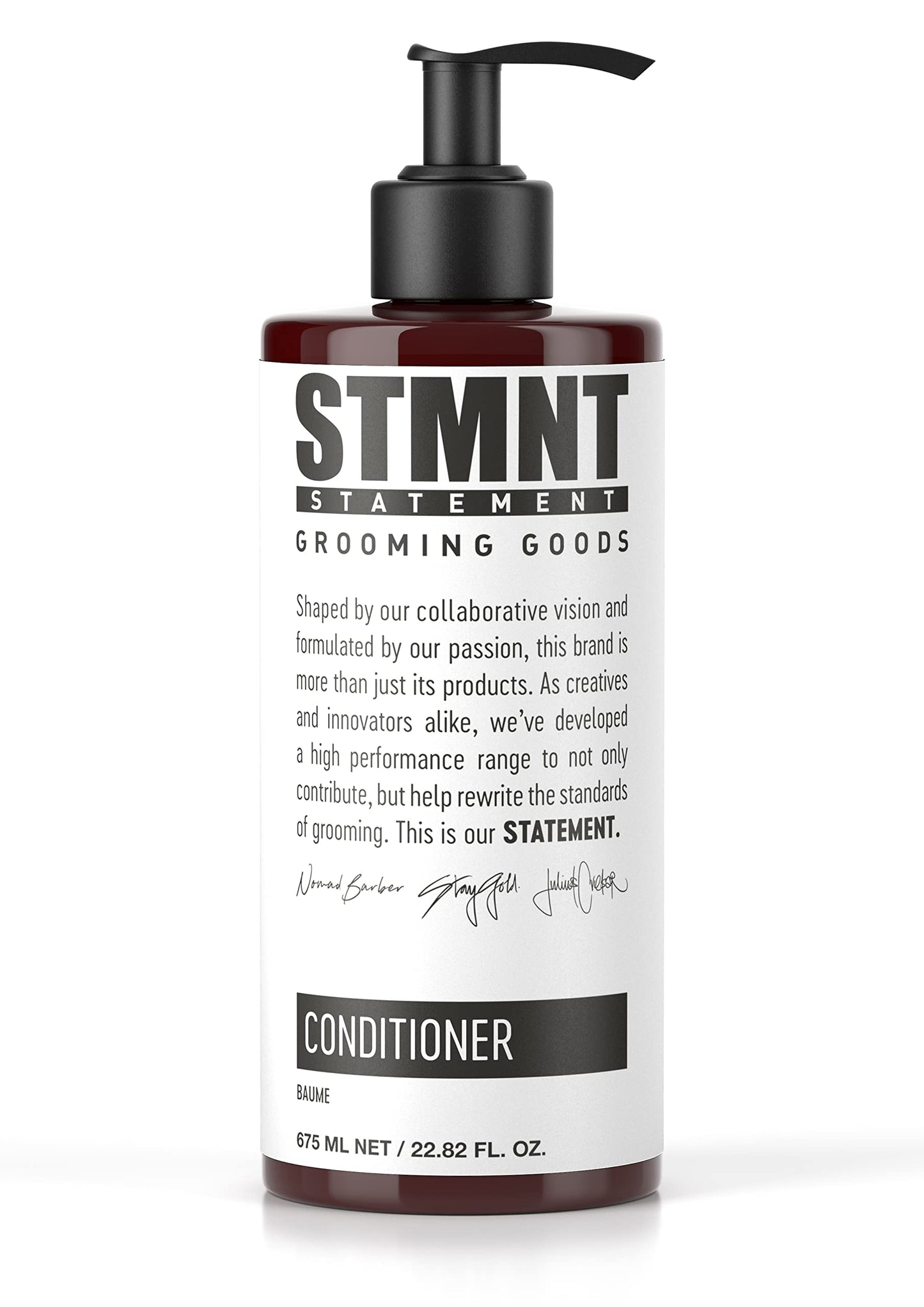 STMNT Grooming Goods Conditioner, 22.8 oz | Softens Hair | Restores Shine | Moisturizing Formula w/Activated Charcoal & Menthol | All Hair Types