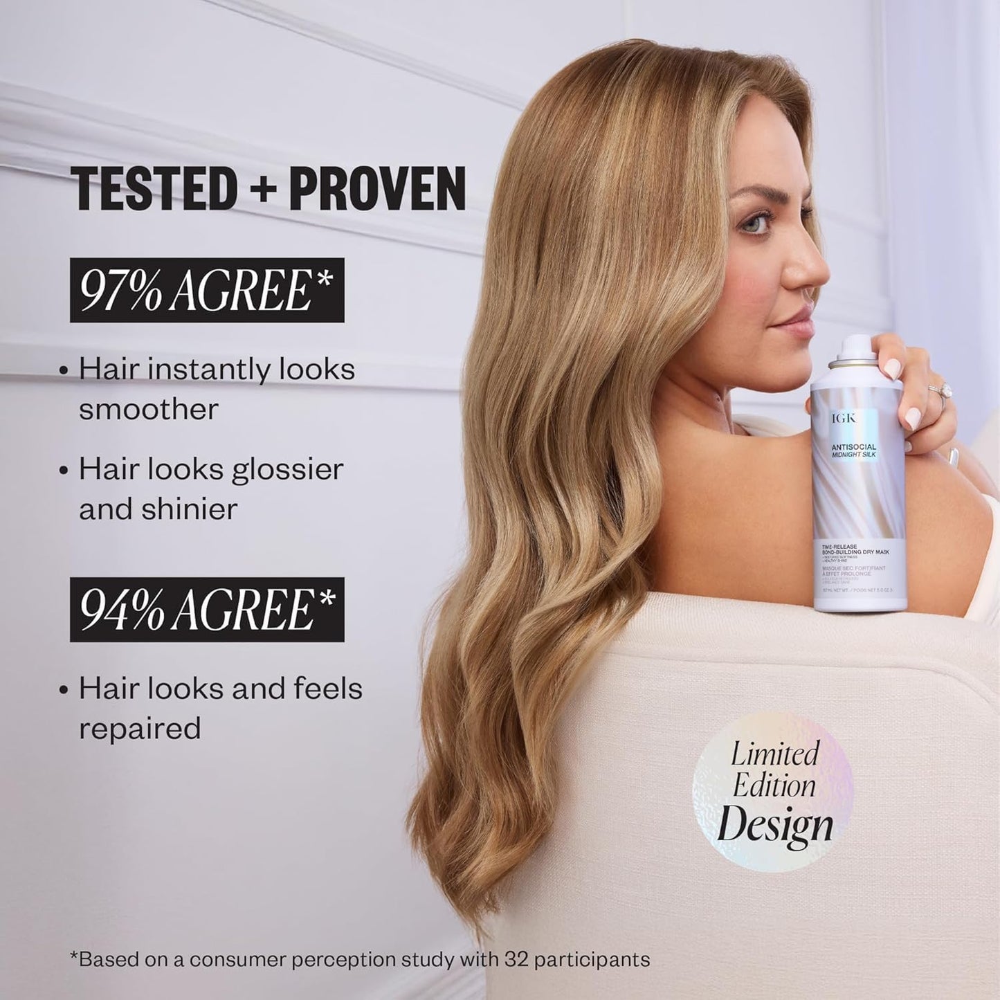 IGK Bond-Building Repair Set | ANTISOCIAL Bond-Building Dry Hair Mask + CASH IN Instant Repair Serum | Repair + Protect + Soften | Vegan + Cruelty Free | New and Improved Scent