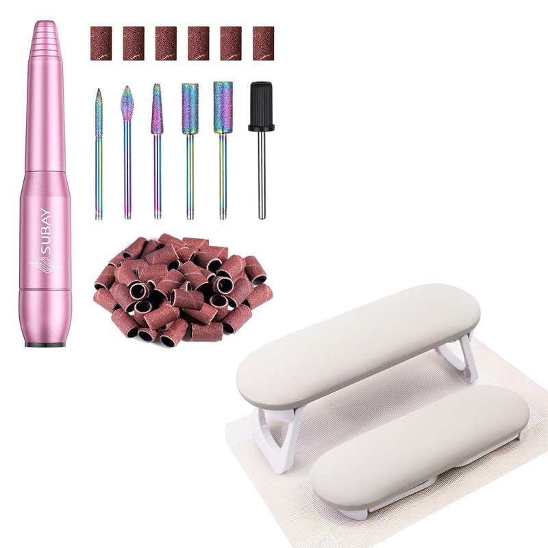 Electric Nail Drill Arm Rest - Foldable PU Leather Cushion for Acrylic Nails | Ergonomic Hand Holder