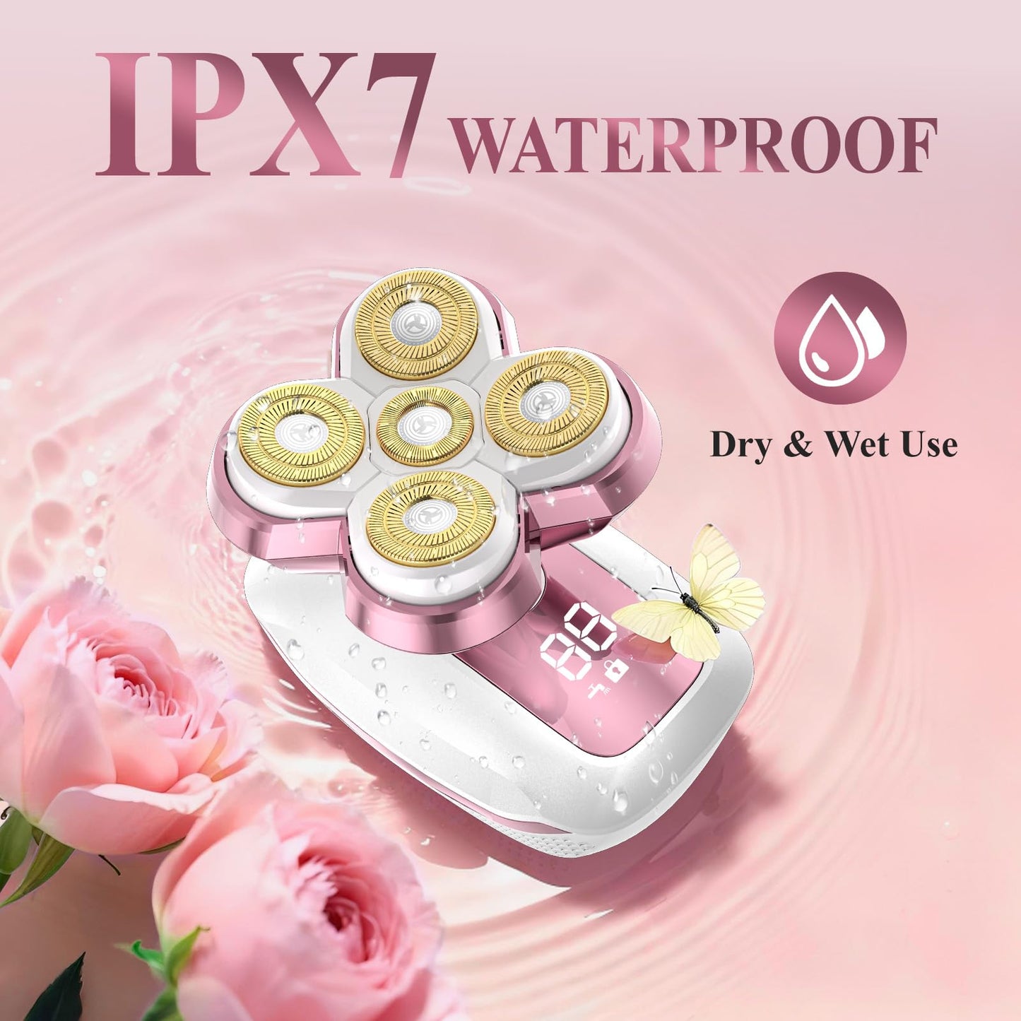 Electric Razor for Women with 5D Magnetic Blade, Women Shaver Waterproof Use, Hair Storage Design