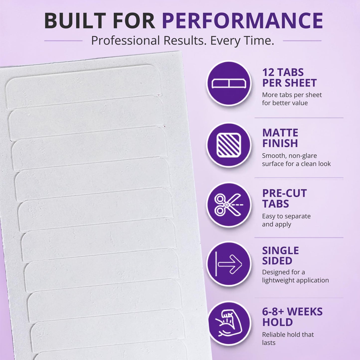 Big Kizzy Single Sided Ultra Stick Replacement Tape for Hair Extensions - 6-8+ Weeks of Wear - Strong Hold and Residue Free One Sided Tape for Extensions - 144 Tabs