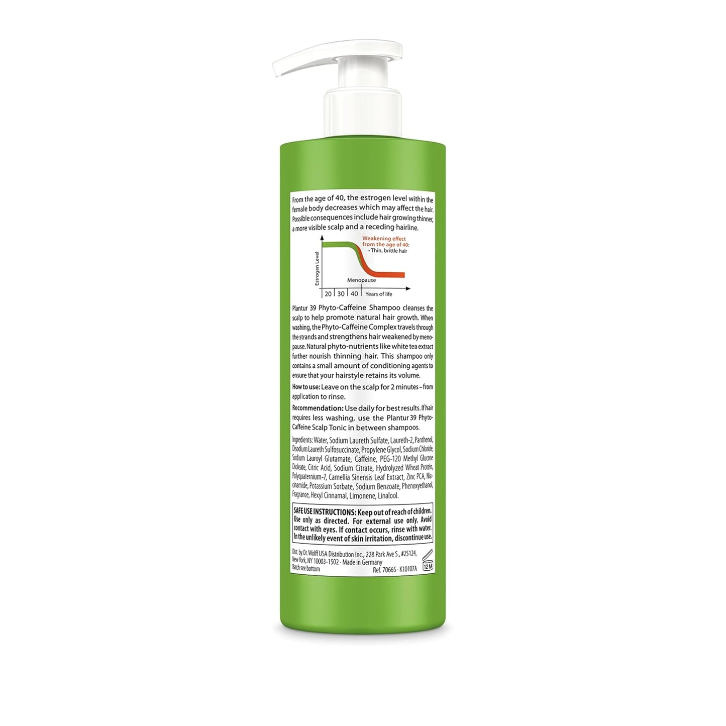 Plantur 39 Fine & Brittle Hair Shampoo - Phyto-Caffeine Formula for Women's Thinning Hair | 16.9 fl oz