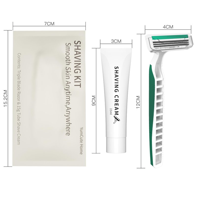 Disposable Bulk Razors with Cream 50PCS Set for Men & Women, Individually Wrapped Portable Toiletries Amenities for Hotel, Airbnb, Homeless, Shelter, Charity, Camping and Travel On The Go