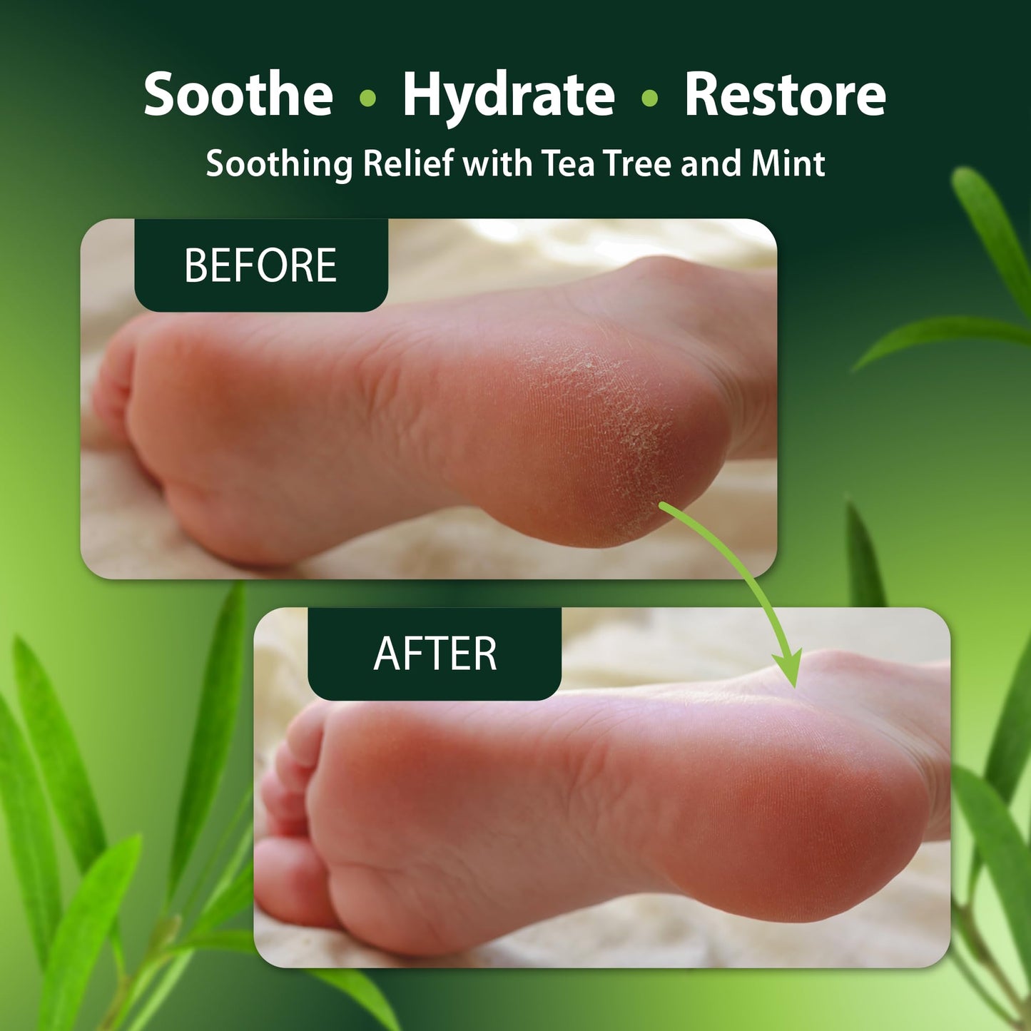 Derma-Nu Foot and Body Oil with Tea Tree Oil - Hydrating Foot Care and Foot Spa for Cracked Heel Repair - Soothes Dry, Irritated Skin and Foot Odor - (4oz)