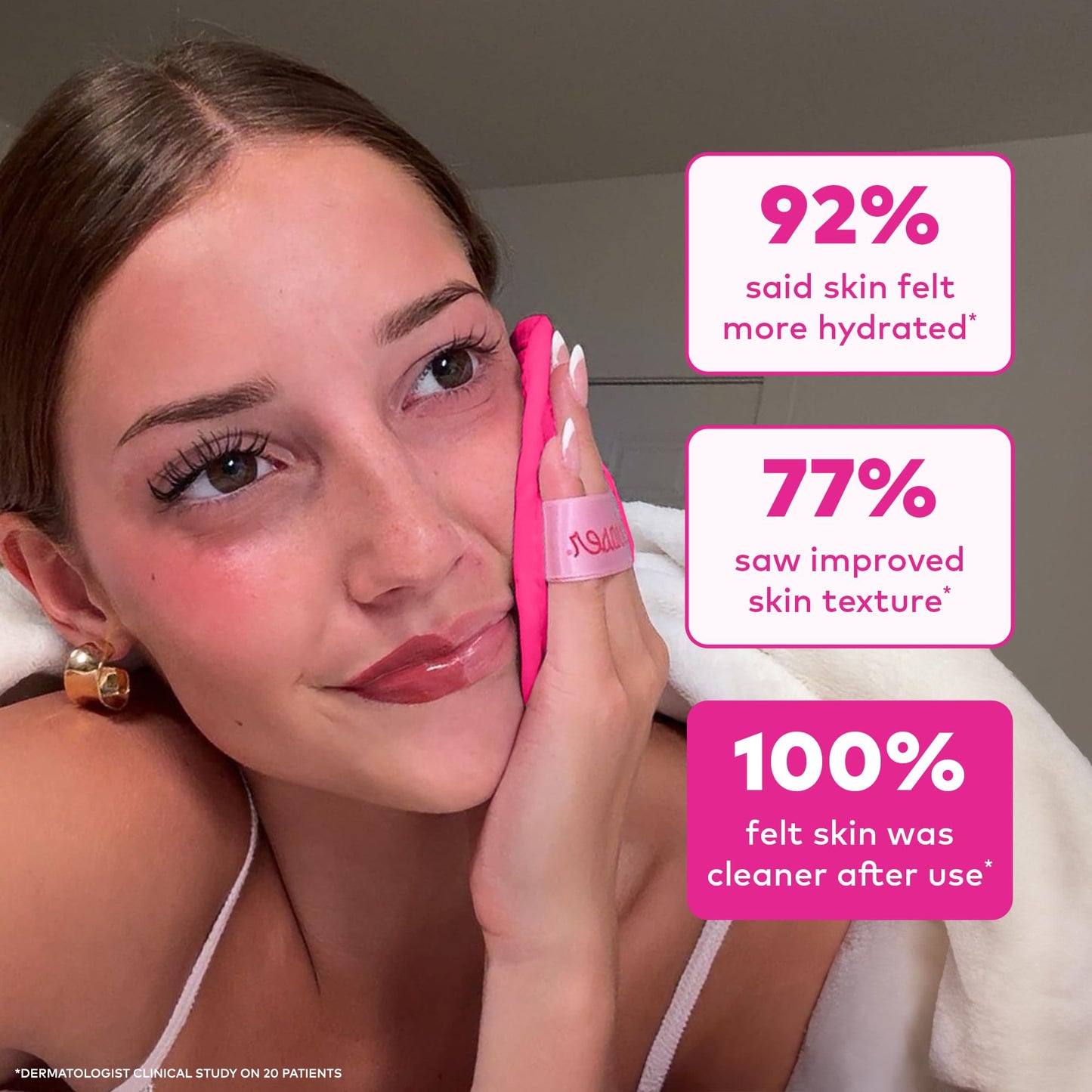 The Original Makeup Eraser 7-Day Set, Erase All Makeup with Just Water, Including Waterproof Mascara, Eyeliner, Foundation, Lipstick, Sunscreen, and More! Minnie & Mickey, 7ct.