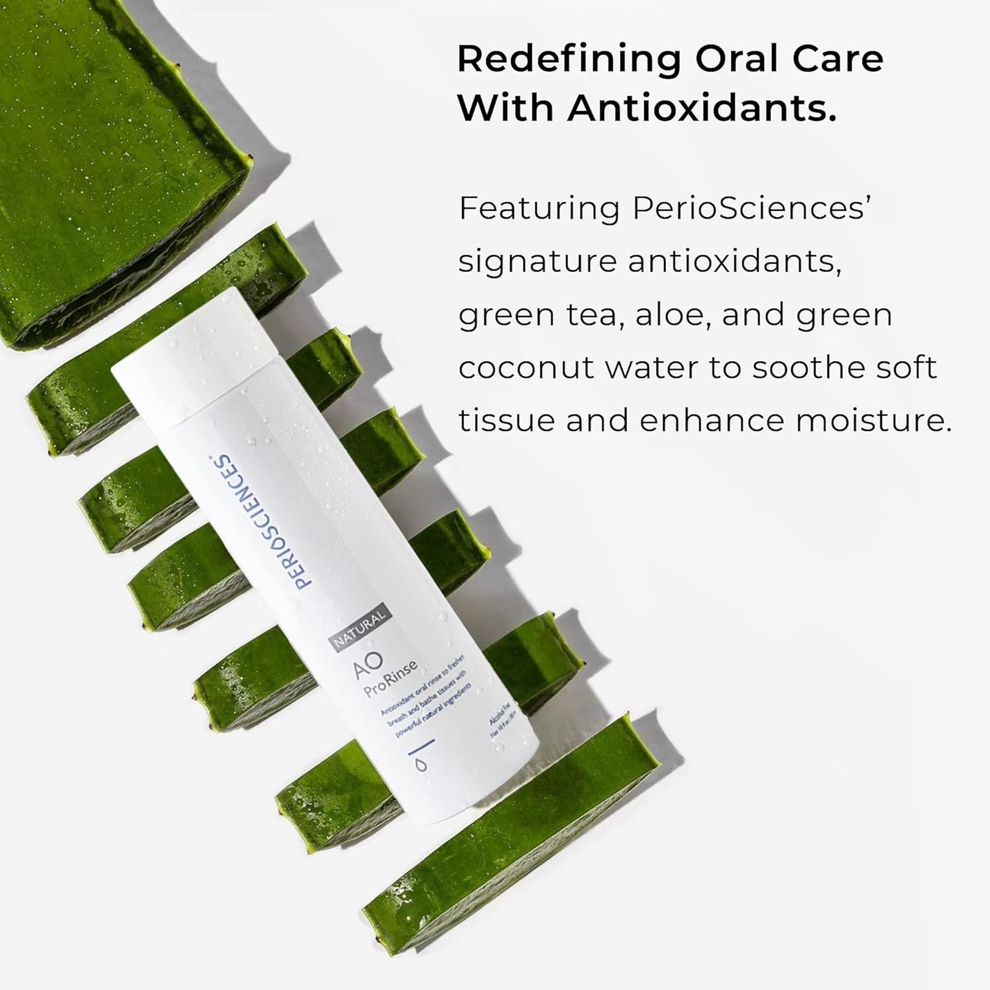 PerioSciences Natural Mouthwash Rinse - Mint Anti-Cavity Oral Care | Dry Mouth & Plaque Remover - Pack of 2
